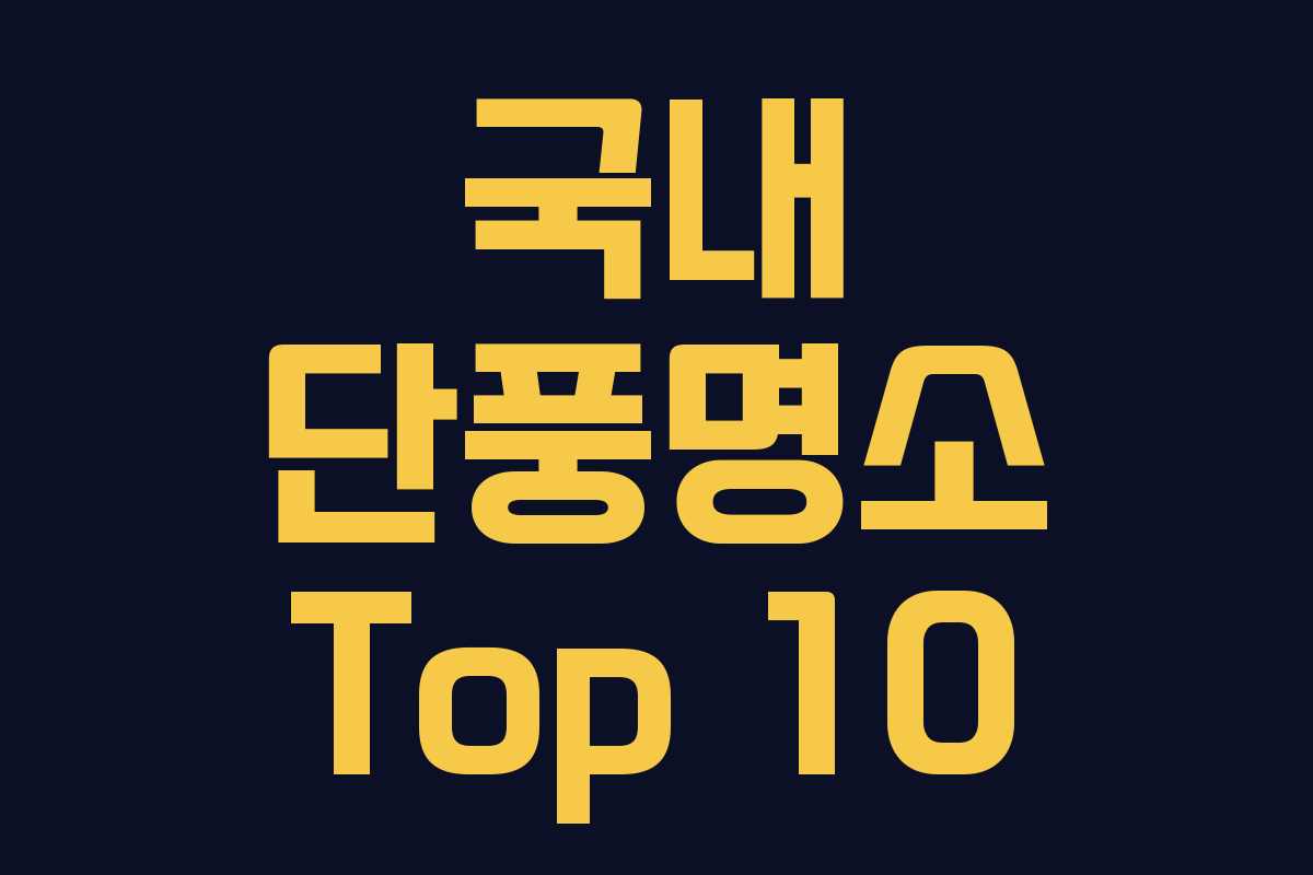 국내 단풍명소 Top 10