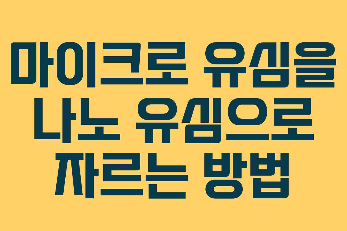 마이크로 유심을 나노 유심으로 자르는 방법
