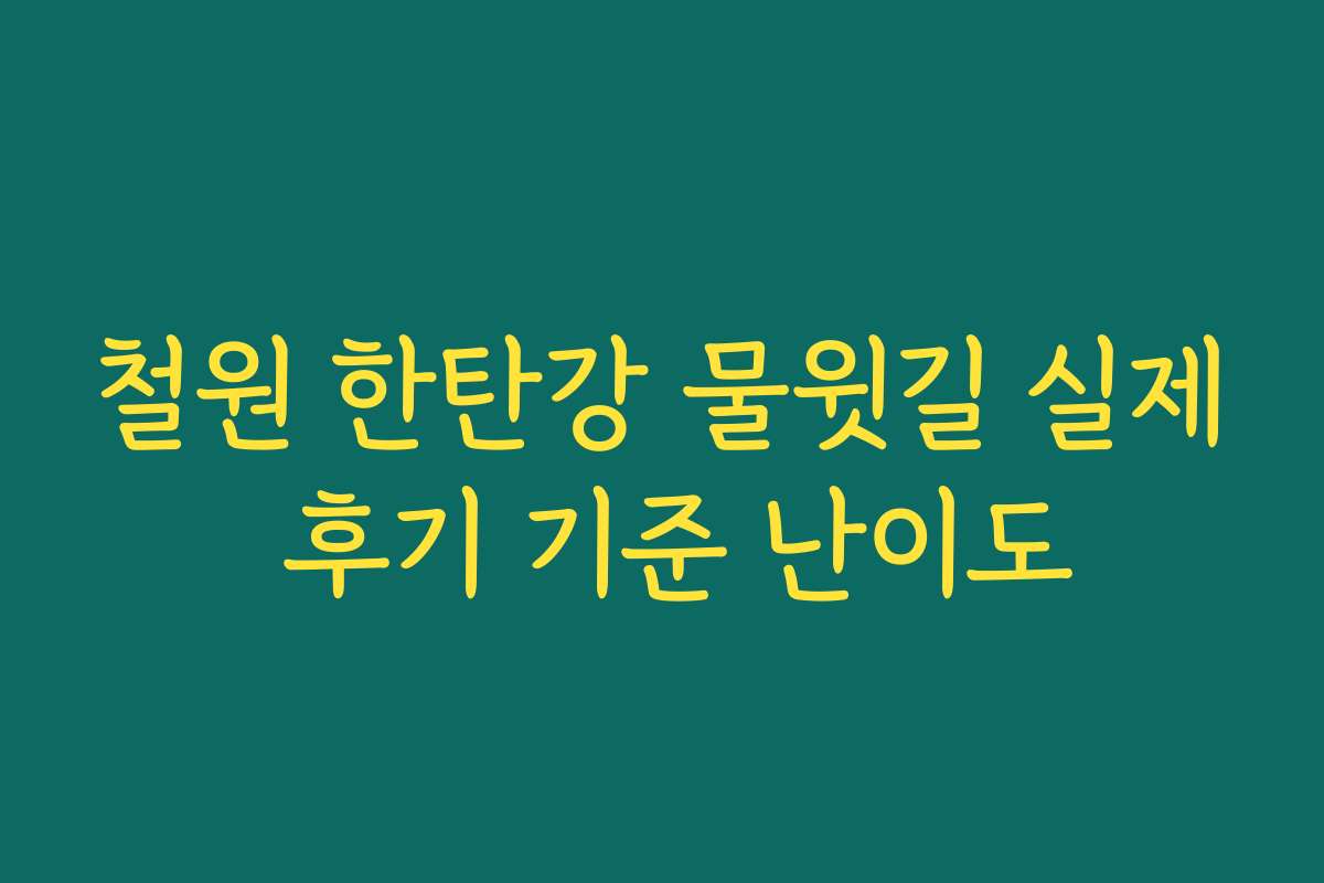 철원 한탄강 물윗길 실제 후기 기준 난이도 철원 한탄강 물윗길 실제 후기 기준 난이도