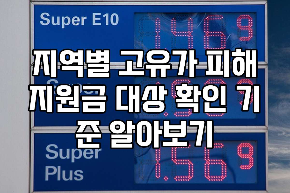 지역별 고유가 피해지원금 대상 확인 기준 알아보기