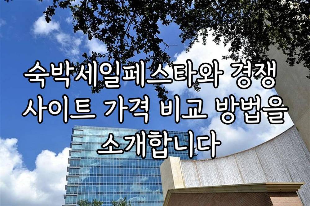 숙박세일페스타와 경쟁 사이트 가격 비교 방법을 소개합니다