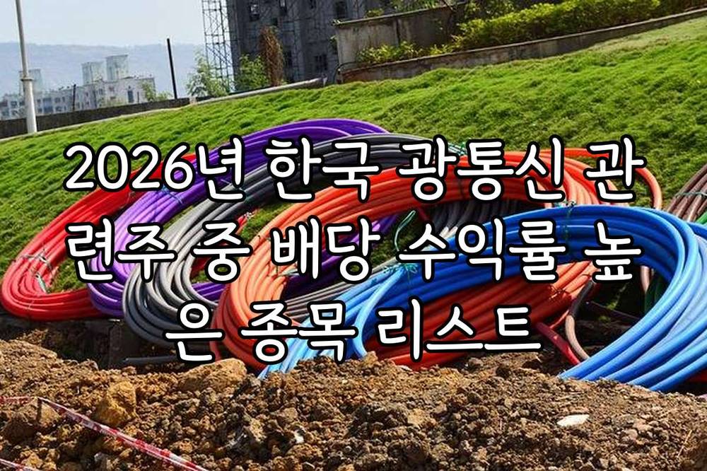 2026년 한국 광통신 관련주 중 배당 수익률 높은 종목 리스트