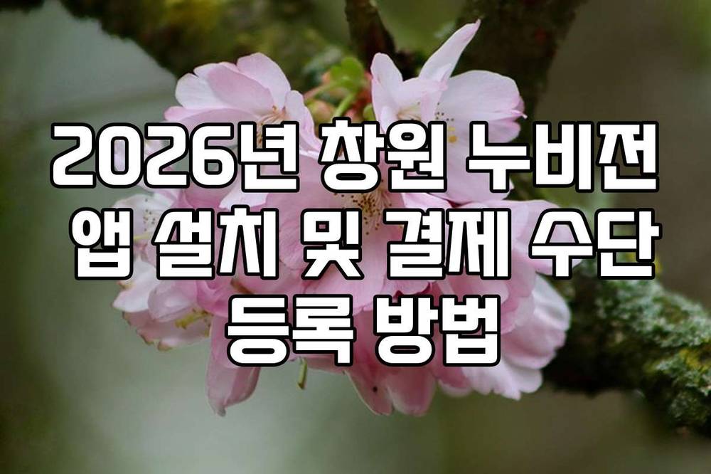 2026년 창원 누비전 앱 설치 및 결제 수단 등록 방법