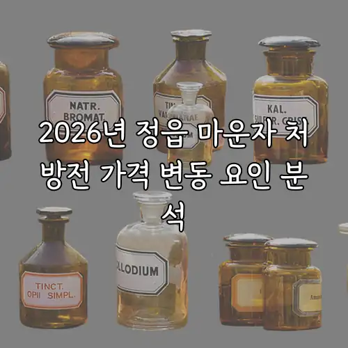 2026년 정읍 마운자 처방전 가격 변동 요인 분석
