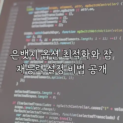 은뱃지 옵션 최적화와 잠재능력 설정 비법 공개