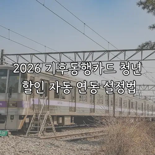 2026 기후동행카드 청년 할인 자동 연동 설정법