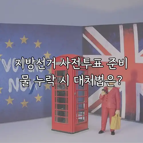 지방선거 사전투표 준비물 누락 시 대처법은?